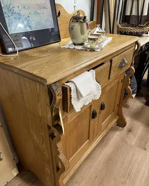 Carved oak sideboard